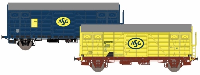 Dekas DK-872317 - H0 - Gedeckter Güterwagen Gs-u ASG, SJ, Ep. III-IV